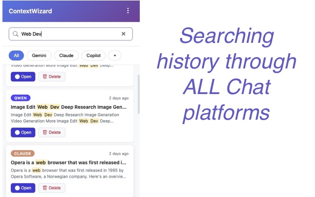 ContextWizard search UI